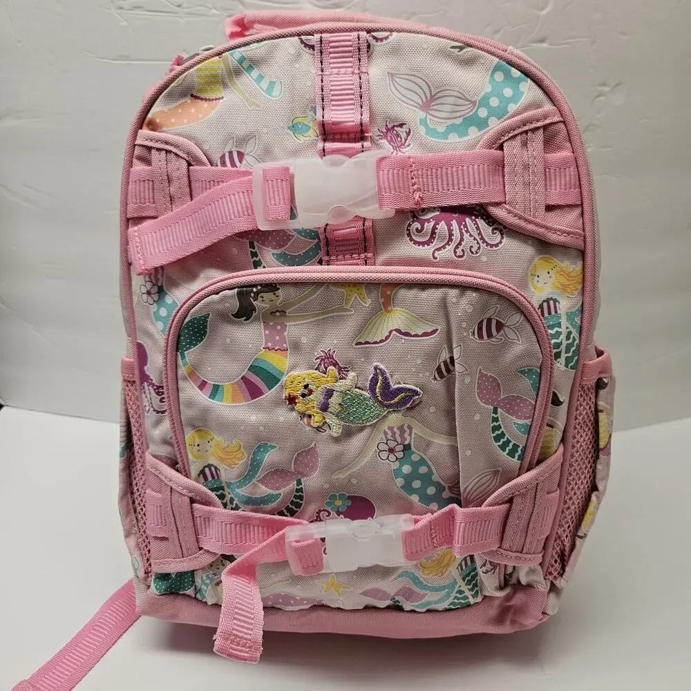 Pottery Barn Kids Small Mermaid Backpack Pink 15x12x6 Glow in Dark